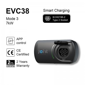 EVC38 Portable Home EV-oplader Leverancier, Modus 3, Type 2-aansluiting, op maat gemaakte draagbare opladers