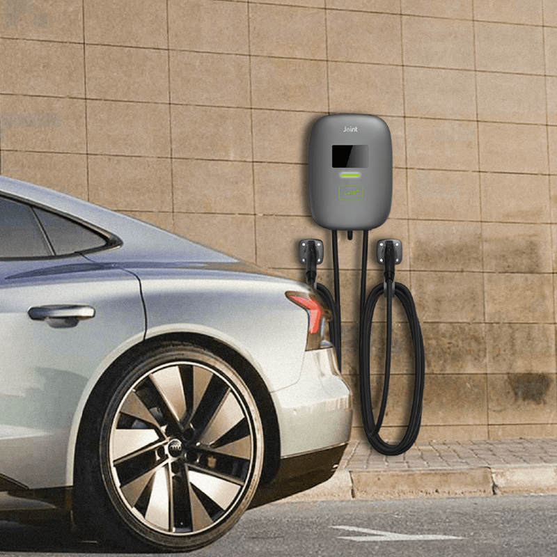 EVCD1 is a dual-putput commercial ev charger.