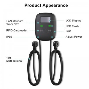 EVCD1 Level 2 AC Power EV Charger Up to 48A*2 – China Electric Car Charger Distributor