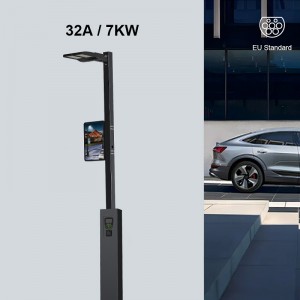 EVCP4 EV Charger Pile, 32A/7KW, มีบริการ OEM และ ODM