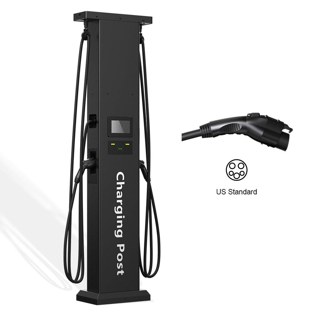 Level 2 electric vehicle charging post