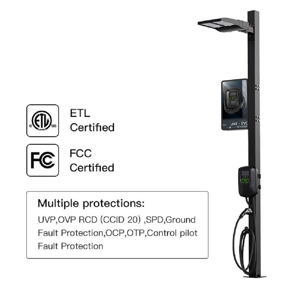 EVCP3 EV includes EV charging, LED lighting, and a display advertising service.